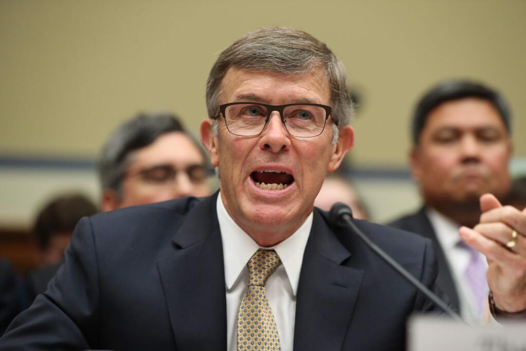 Acting Director of National Intelligence Joseph Maguire testifies before the House Intelligence Committee on Capitol Hill in Washington, Thursday, Sept. 26, 2019. (AP Photo/Andrew Harnik)