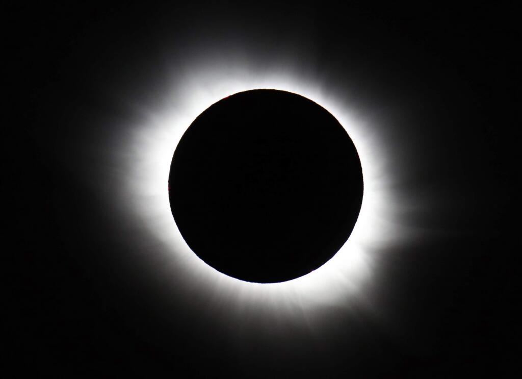 A total solar eclipse seen from Svalbard, Norway on Friday March 20, 2015. (AP Photo/Haakon Mosvold Larsen, NTB Scanpix)