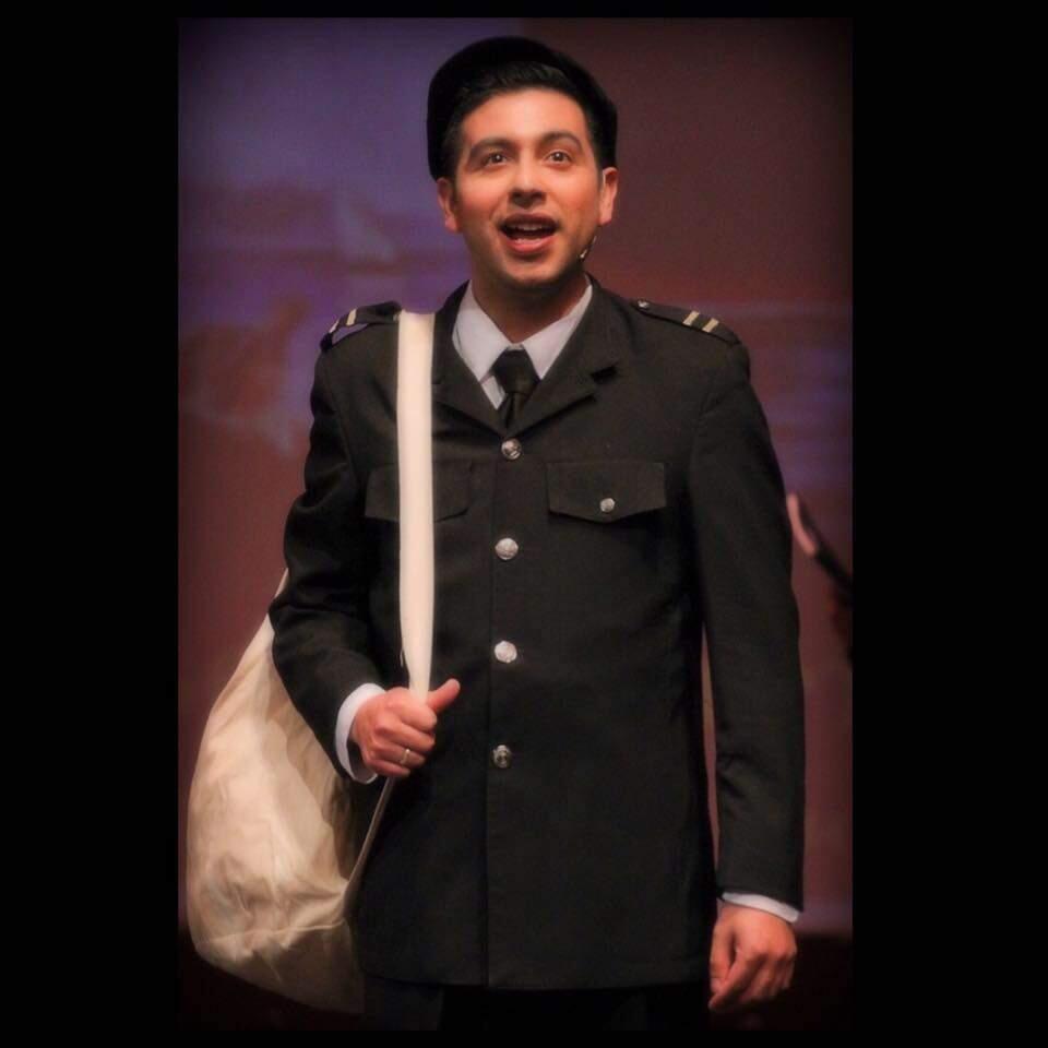 SAIL ON, SAIL ON: Lorenzo Alviso as Frederick Fleet in 'Titanic the Musical' at Spreckels Performing Arts Center (Oct. 2016)