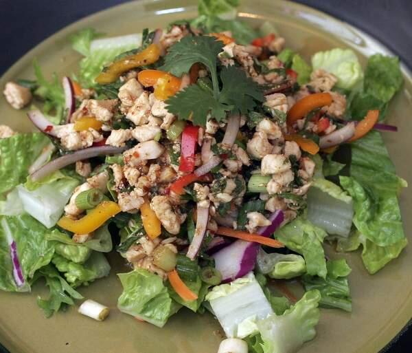 Most local restaurants that offer larb on their menus use ground chicken, but, it can also be made with ground turkey, ground beef, minced shrimp and minced fish. (The Press Democrat, file)