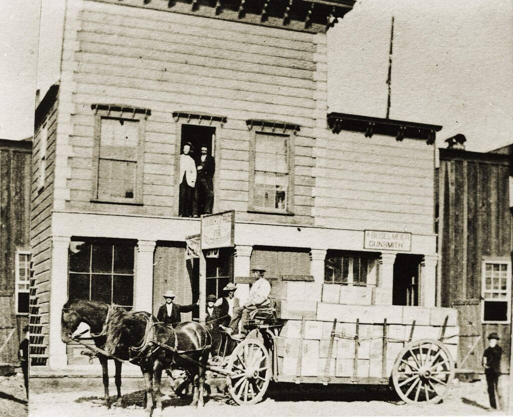 Courtesy of Healdsburg MuseumC.E. Proctor with a wagonload of goods in 1872. Proctor was one of numerous teamsters who hauled goods to Pine Flat.”