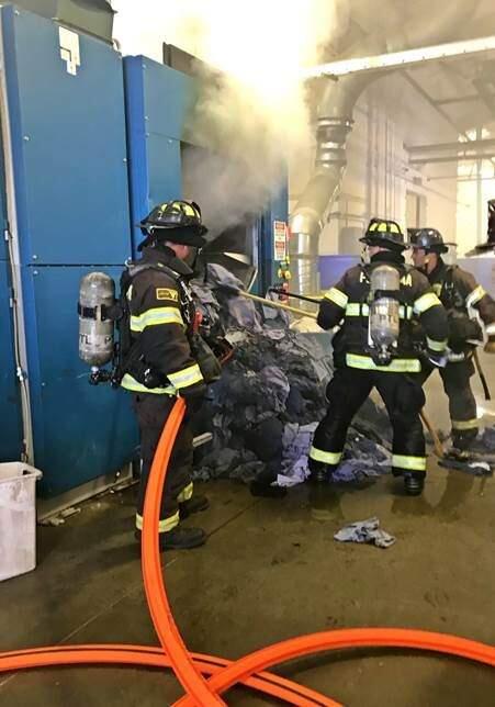 Firefighters responded to a dryer fire at Lace House Linen Supply on Lindberg Lane on Saturday, June 9, 2018. (Petaluma Fire Department)