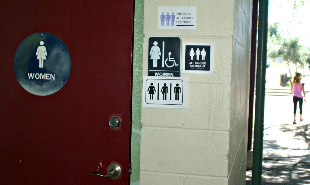 Lorna Sheridan/Index-TribuneThis is one of the gender-neutral restrooms at the Sonoma charter School.