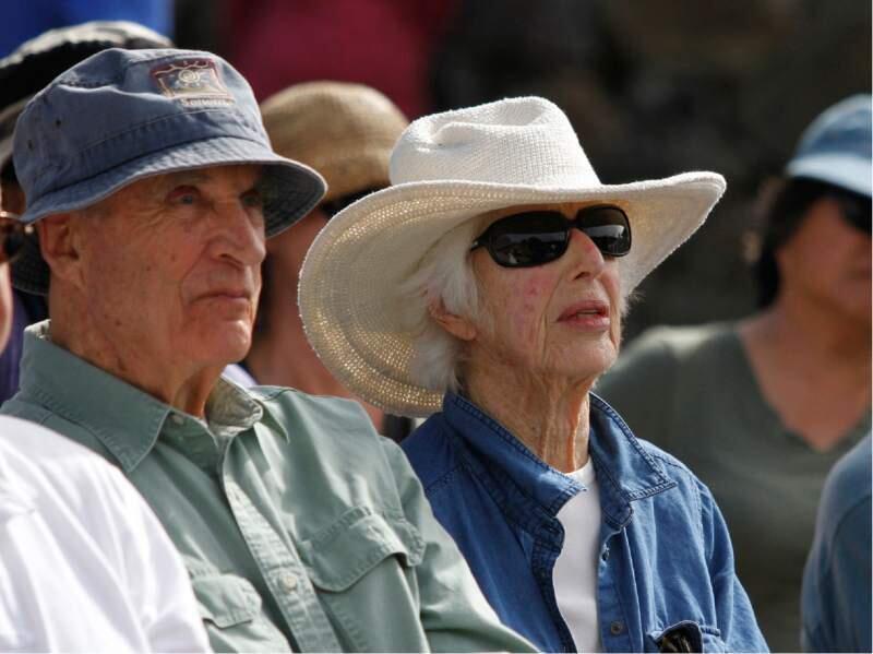 Ted Eliot, and his wife Pat, above at a trail dedication at Jack London State Historic Park in 2015, are being honored this year as Sonoma 'alcaldes.'
