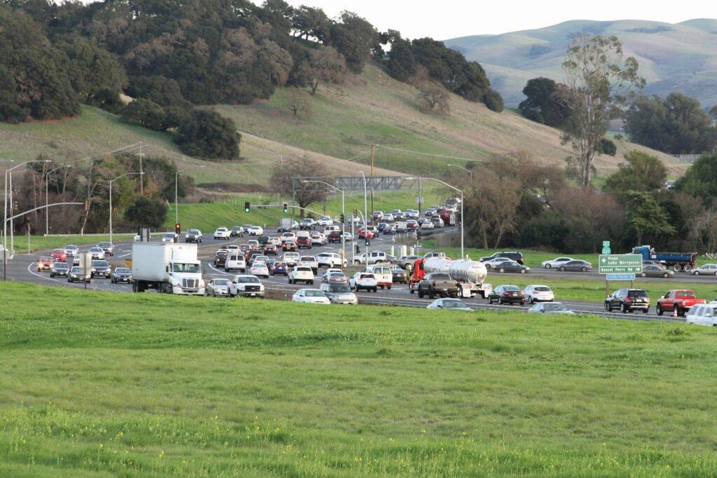 One of the 2019 goals for Napa County public and tourism officials is to ease traffic congestion on Highway 12/29 at the Soscol Junction in south Napa. It's a key gateway for the millions of visitors to Napa Valley each year. (courtesy of Napa Valley Transportation Authority)