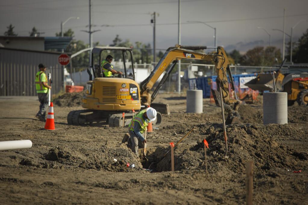 Petaluma, CA, USA._Friday, August 30, 2019._ Ground was broken at the Riverfront development.(CRISSY PASCUAL/ARGUS-COURIER STAFF)