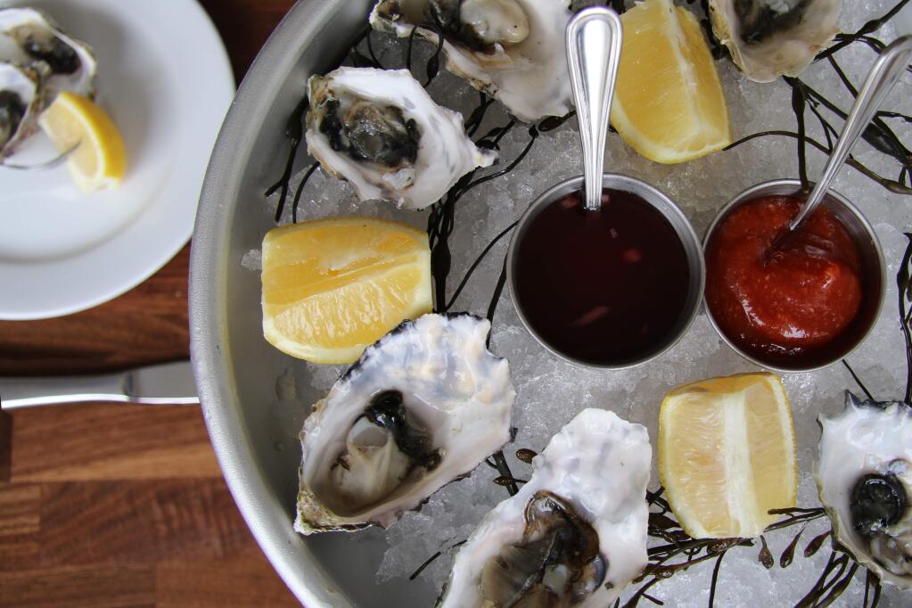 Oyster platter at Sonoma Grille in Sonoma on 01/25/16. (heather irwin/press democrat)