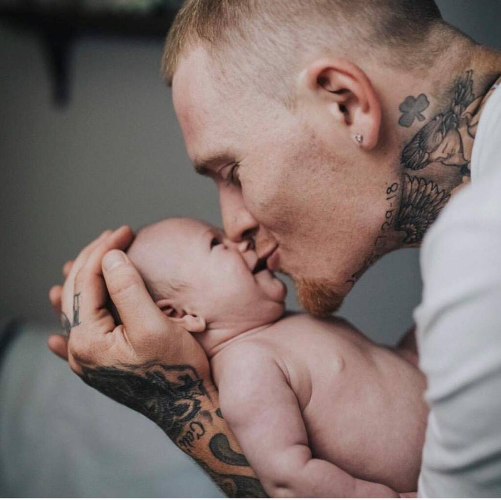 Patrick O'Neill with his son, Liam Richard Savoy-O'Neill (Michah Young Photography)