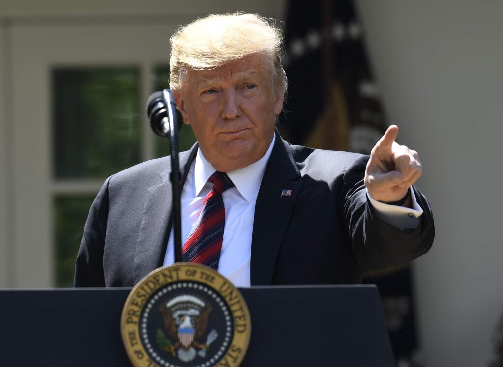 President Donald Trump speaks on immigration in the Rose Garden at the White House in Washington, Thursday, May 16, 2019. (AP Photo/Susan Walsh)