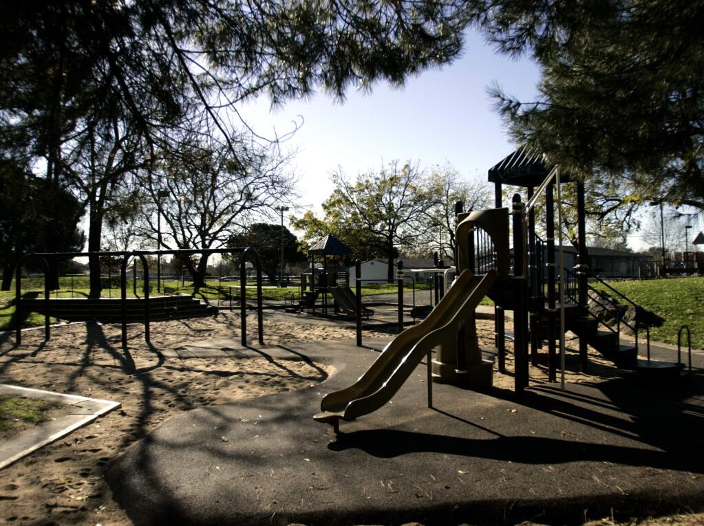 Empty playground at Martin Luther King Park in Santa Rosa in 2005. (PD FILE)