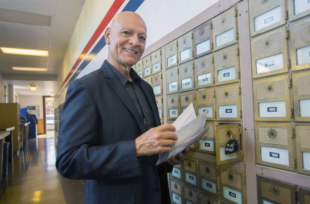 Sonoma mail-carrier Butch Alvarez, a familiar face around town, officially retires from the Post Office. (Photo by Robbi Pengelly/Index-Tribune)