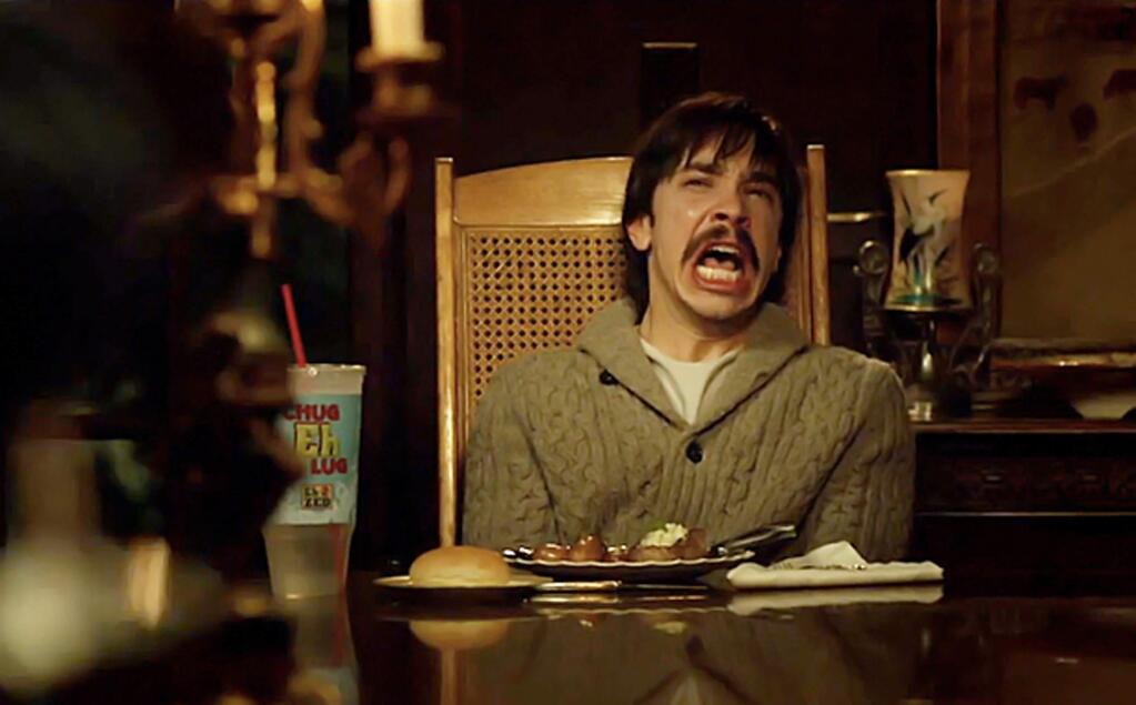 A24 FuknsWhile interviewing a mysterious seafarer named Howard Howe, podcaster Wallace Bryton (Justin Long) is taken hostage by Howe, who attempts to turn him into a walrus in 'Tusk.'