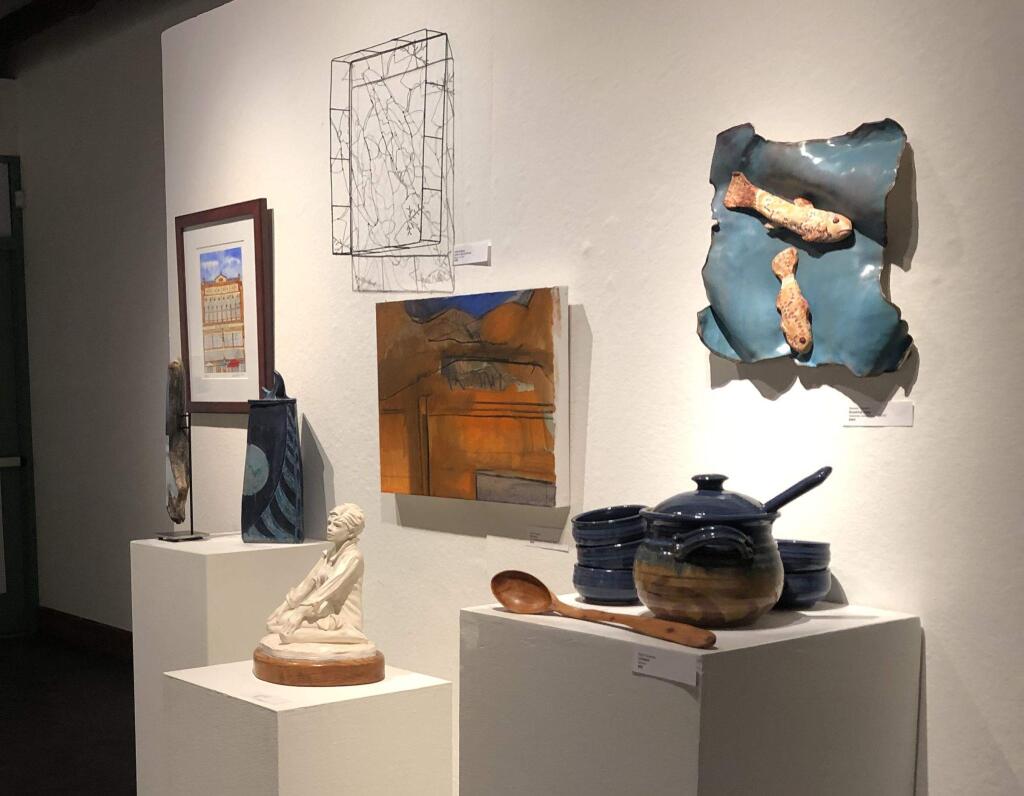 MEMBERS' SHOW - Just a few of the 100+ art pieces currently on display at the Petaluma Arts Center.