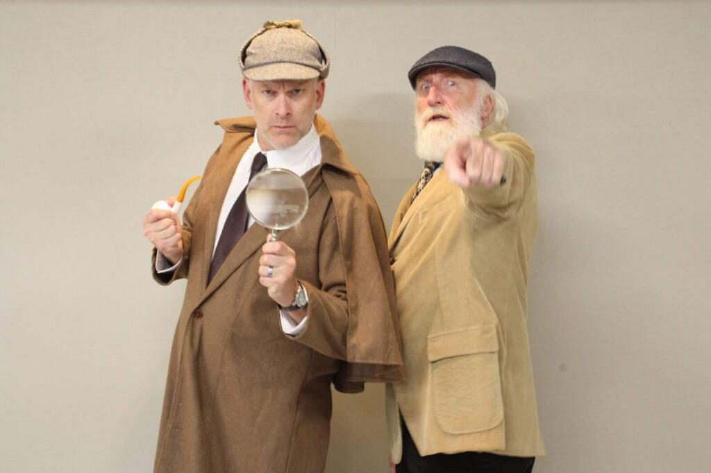 The Petaluma Radio Players will present Sherlock Holmes and his aide, Doctor Watson, this month at Hotel Petaluma.