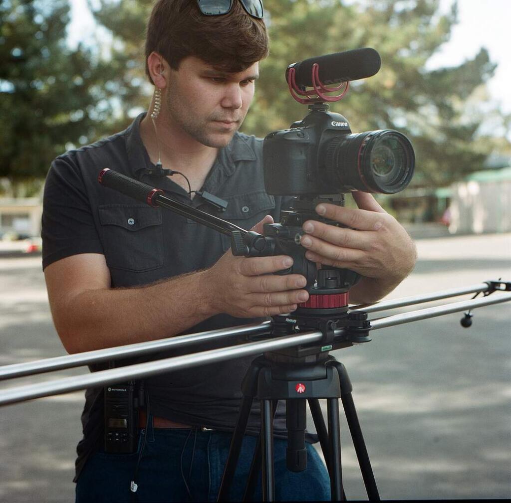 Submited photoProfessional filmmaker and SVHS graduate Mike Abela recently returned to campus to shoot a short film promoting the SVHS school district.
