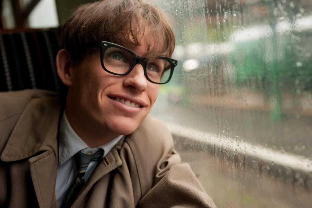 This image released by Focus Features shows Eddie Redmayne as Stephen Hawking in a scene from 'The Theory of Everything.' (AP Photo/Focus Features, Liam Daniel)