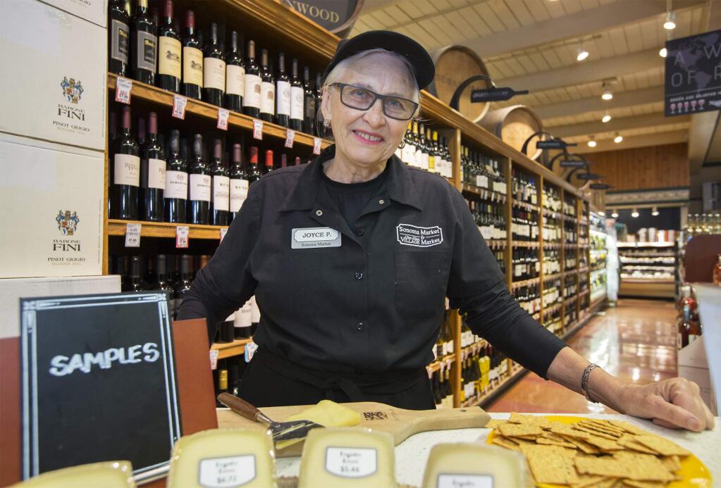 Joyce Parsons - the well-known 'samples' lady at Sonoma Market. (Photo by Robbi Pengelly/Index-Tribune)