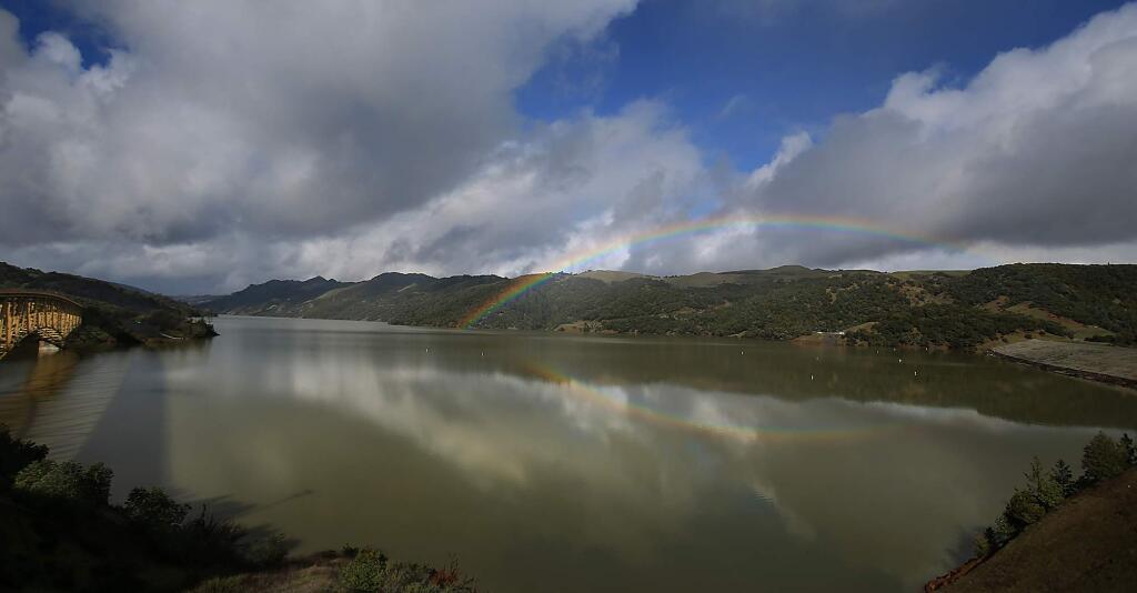 Lake Sonoma is full after several years of drought, Thursday Jan. 19, 2017. (Kent Porter / Press Democrat) 2017