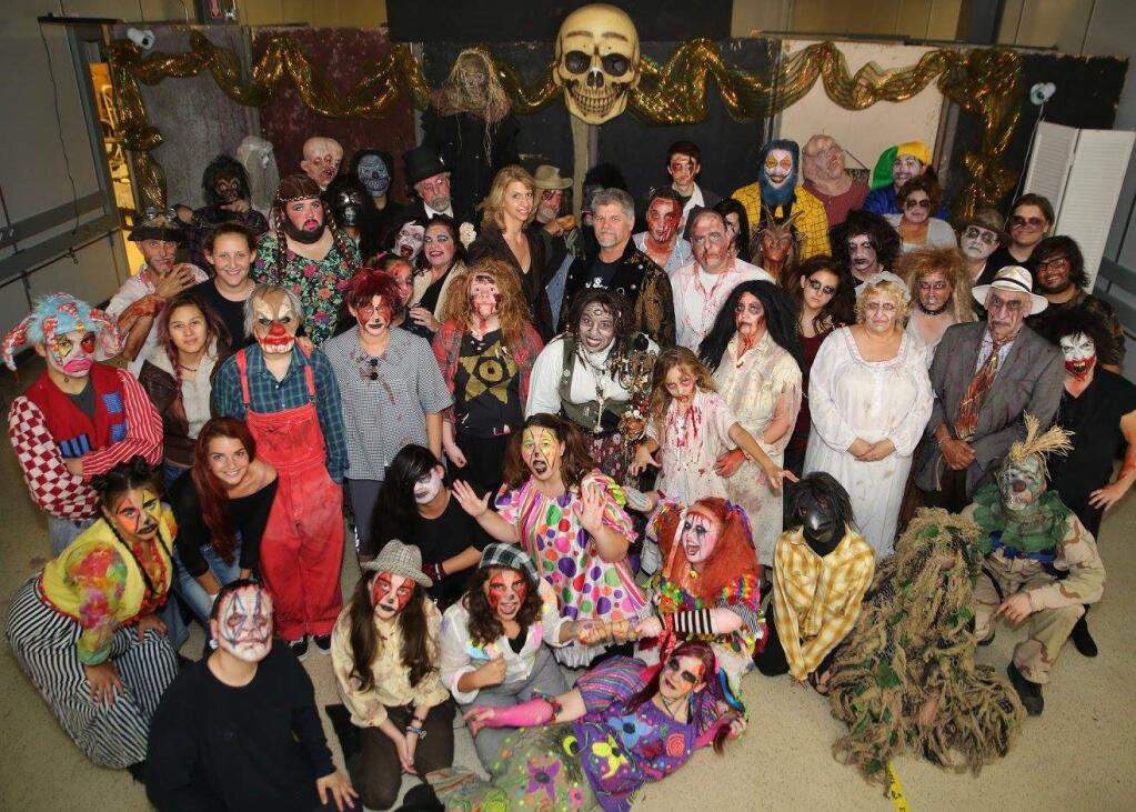 80 cast members make it their mission to frighten guests in the three houses of Blind Scream at 1800 Valley House Drive in Rohnert Park. The last day of scaring is Saturday, Nov. 1, 2014. (photo by Will Bucquoy)