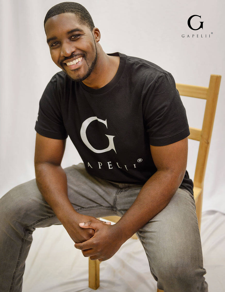 Andrew Akufo, 32, co-launched the Gapelii clothing line in August. (John D. Nelson photo)
