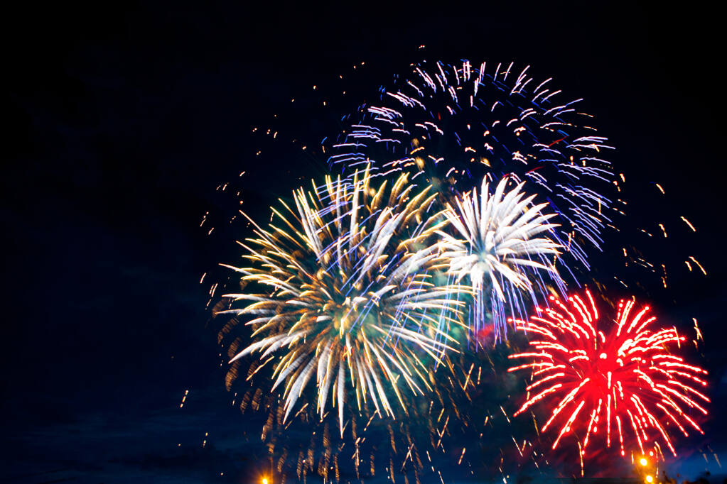 No public fireworks displays are scheduled this July 4 in Sonoma County.