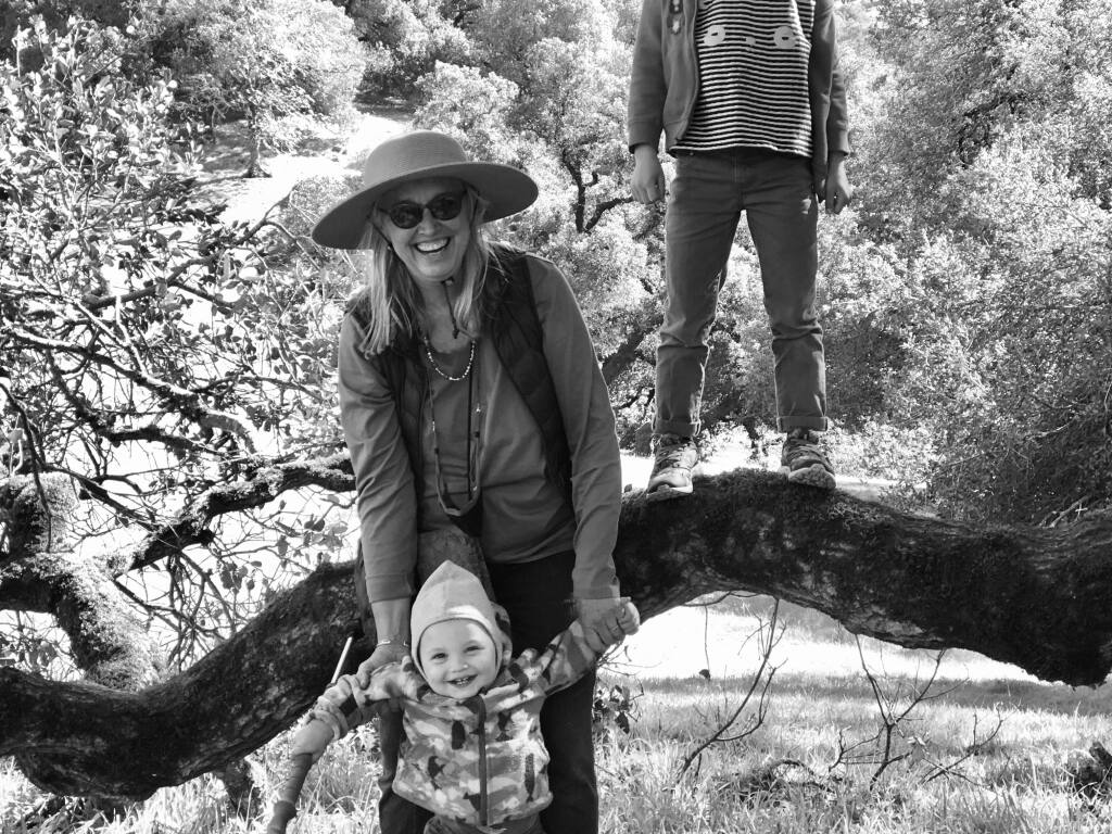 Kathleen Harrison with her grandkids at Taylor Mountain Regional Park. (Klea McKenna)