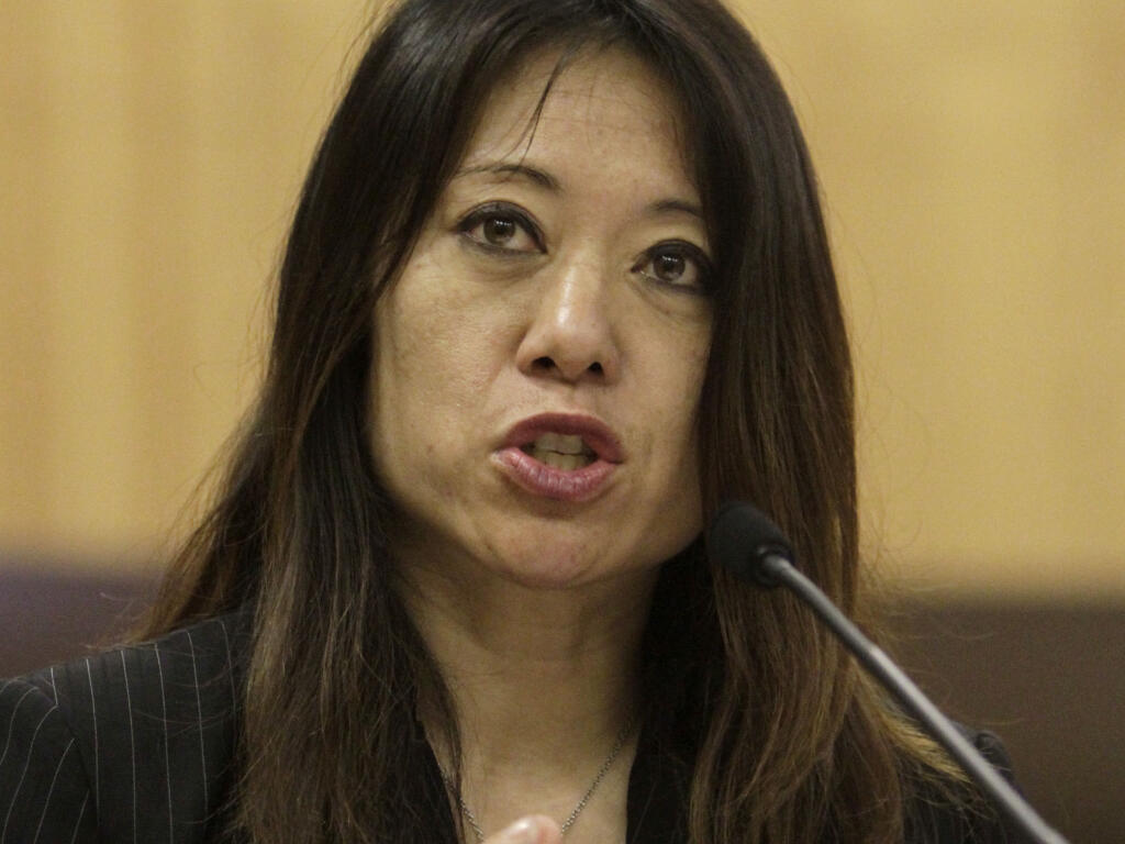 Then-Assemblywoman Fiona Ma, D-San Francisco, urged lawmakers to approve her measure to increase pay of the pilots who navigate massive cargo ships through San Franciso Bay during a hearing at the Capitol in  Sacramento,  Calif., Tuesday, June 14, 2011.(AP Photo/Rich Pedroncelli)