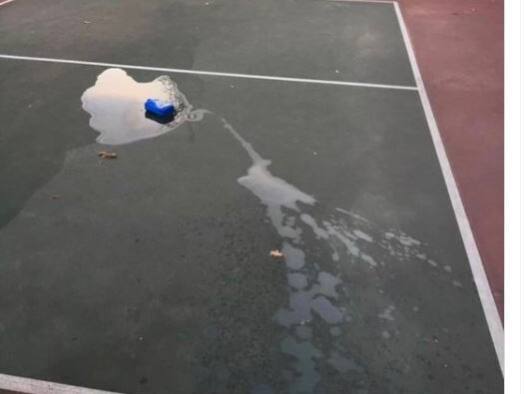 Multi-use tennis and pickleball courts at Santa Rosa’s Finley Community Park were vandalized Saturday. (City of Santa Rosa)