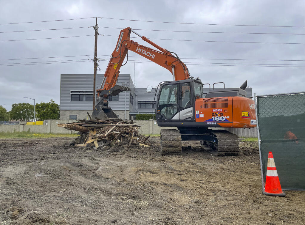 Two homes located on East Madison Street and McDowell Boulevard in Petaluma were torn down to make way for a PG&E testing site. Friday, May 26, 2023. (CRISSY PASCUAL/ARGUS-COURIER STAFF)