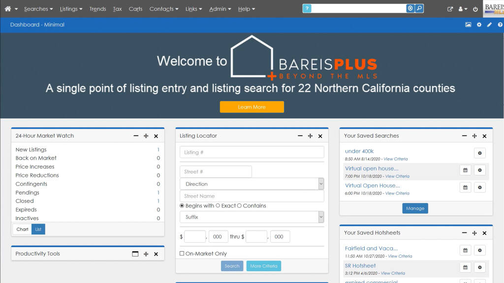 This screenshot from a 2021 Bay Area Real Estate Services video shows the Santa Rosa-based organization’s BAREIS Plus multiple listing service, or MLS, online portal. The MLS went offline late Aug. 8 in a cyberattack against a vendor for data provider Rapattoni Corp., serving 22 listing services nationwide.  (North Bay Business Journal) Aug. 22, 2023