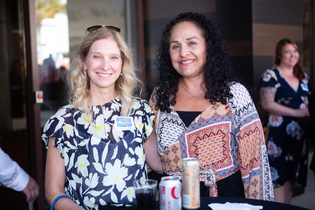 Kate Hutchins, left, and Conaida Guzman of PJAMM LLCattend North Bay Business Journal's Best Places to Work awards event held at Graton Resort and Casino on Sept. 13, 2023. (Photo:  Charlie Gesell Photography)