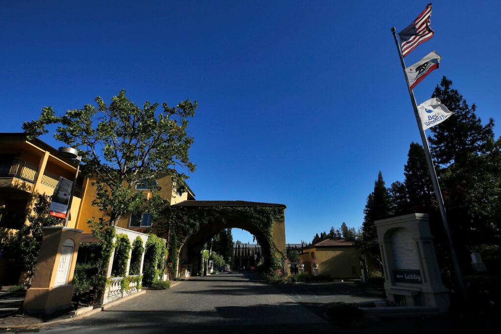 A block of 60 rooms at the Best Western Dry Creek Inn has been reserved by county officials as an alternate quarantine site for COVID-19 patients, in Healdsburg, California, on Tuesday, July 21, 2020. (Alvin Jornada / The Press Democrat)