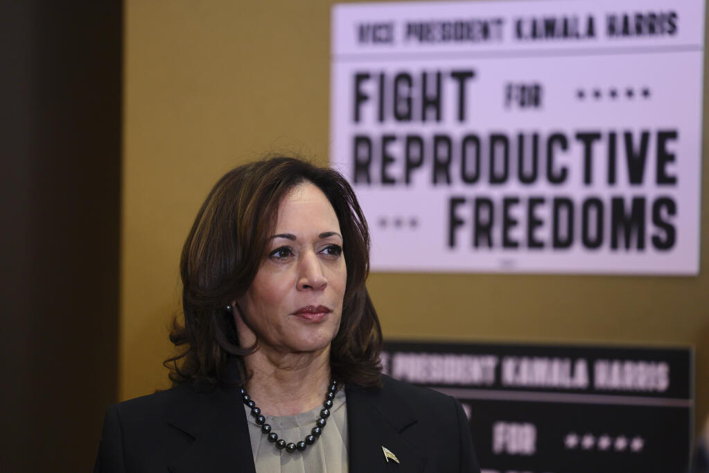 Kamala Harris’ March 14 stop at Planned Parenthood in St. Paul, Minnesota, is believed to be the first time a sitting vice president visited an abortion clinic. (ADAM BETTCHER / Associated Press)