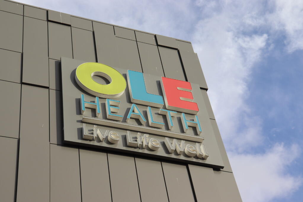 The OLE Health sign at its South Napa campus. (Edward Booth / The Press Democrat)