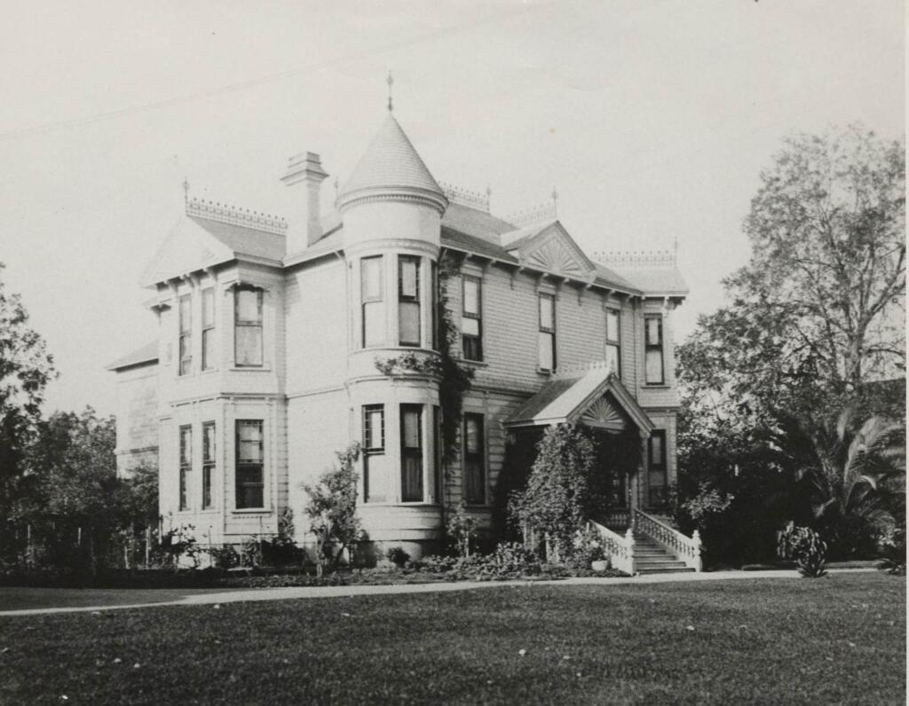 The house at 312 Sixth St. was built in 1886 for Arthur Leslie Whitney. His mother-in-law, Isabel Grigsby St. John Denman moved into the house with her husband, Ezekiel Denman, and stepdaughters, Nellie and Catherine, in 1891. Mrs. Denman hosted the first in a series of parlor meeting inaugurated by the Political Equality Club on Sept. 26, 1896. (Sonoma County Library)