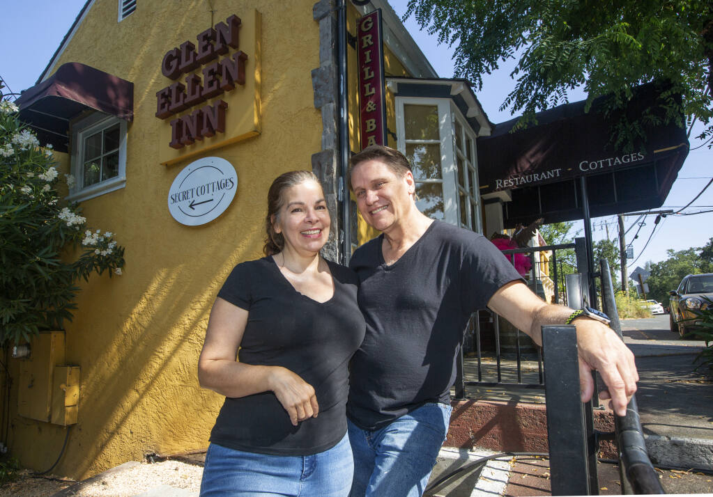 Karen and Chris Bertrand plan to reopen their cozy bar at Glen Ellen Inn. They had closed the bar and restaurant during the height of COVID-19 and are now awaiting permits to reopen. (Photo by Robbi Pengelly/Index-Tribune)