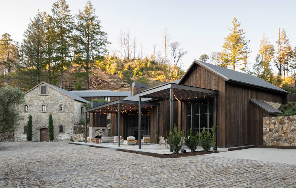 Mayacamas Winery estate hospitality center is rebuilt after being destroyed in the 2017 wildfires. (Jean Bai photo)