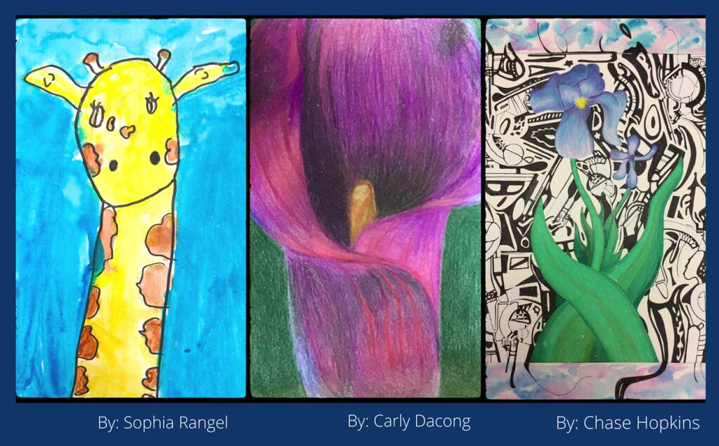 Youthful artists between kindergarten and 12th grade will showcase their works at a new art show at Lucchesi Park. (COURTESY OF PETALUMA SCHOOL DISTRICT)