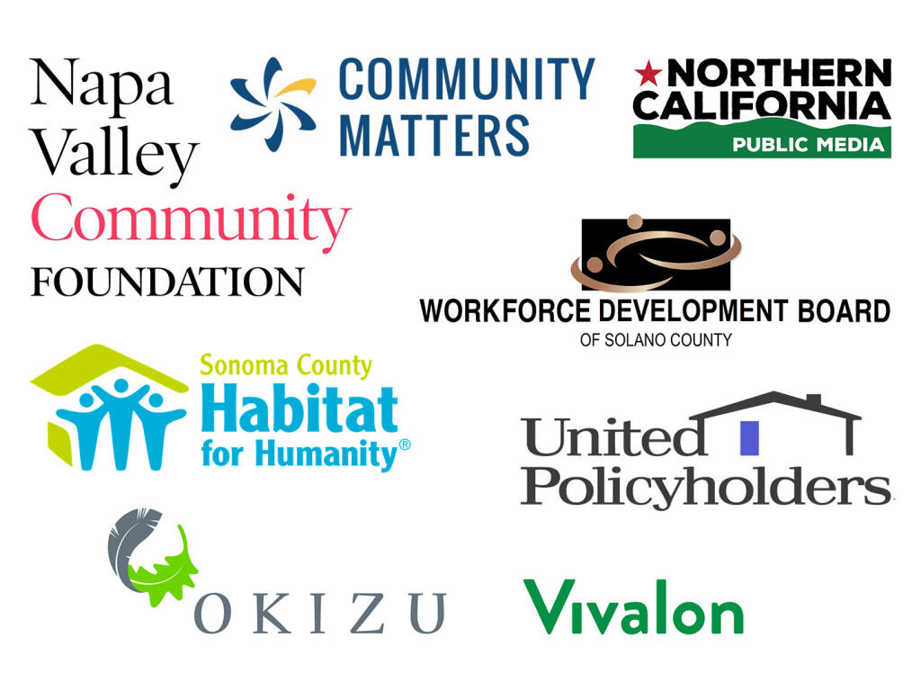 The Business Journal’s 2022 North Bay Gives Awards nonprofit winners are Community Matters, Sonoma County Habitat for Humanity, Napa Valley Community Foundation, Northern California Public Media, Okizu, Vivalon and Workforce Development Board of Solano County.