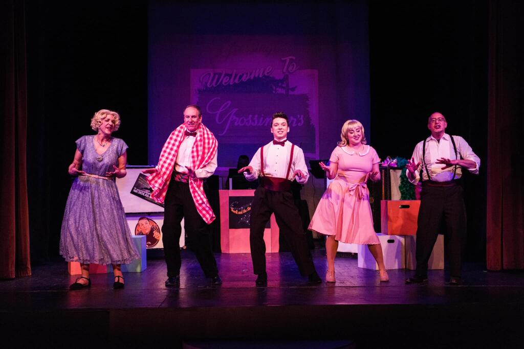 Larry Williams (second from left) stars in and co-directed “Saturday Night at Grossinger’s,” a new musical about the heyday of the Catskills entertainment region. (COURTESY OF SONOMA ARTS LIVE)