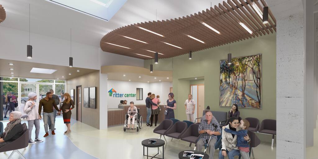 An artist's rendering of the new Ritter Center health center in downtown San Rafael. (Submitted)