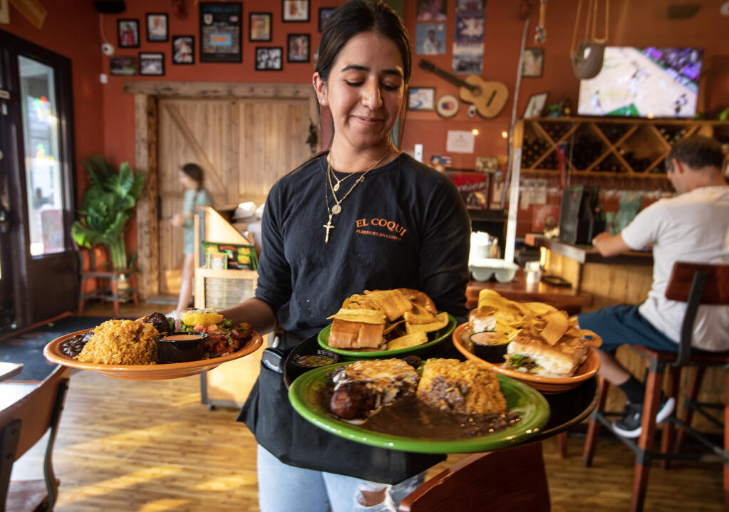 “I always take my guests out to eat at El Coqui,” Fulton resident Allyssa Correia-Penning wrote. The Santa Rosa Puerto Rican restaurant was named to a list of the “best weekday lunch spots” in the Sonoma Magazine. For more information, go to elcoqui2eat.com. (Chad Surmick / The Press Democrat file)