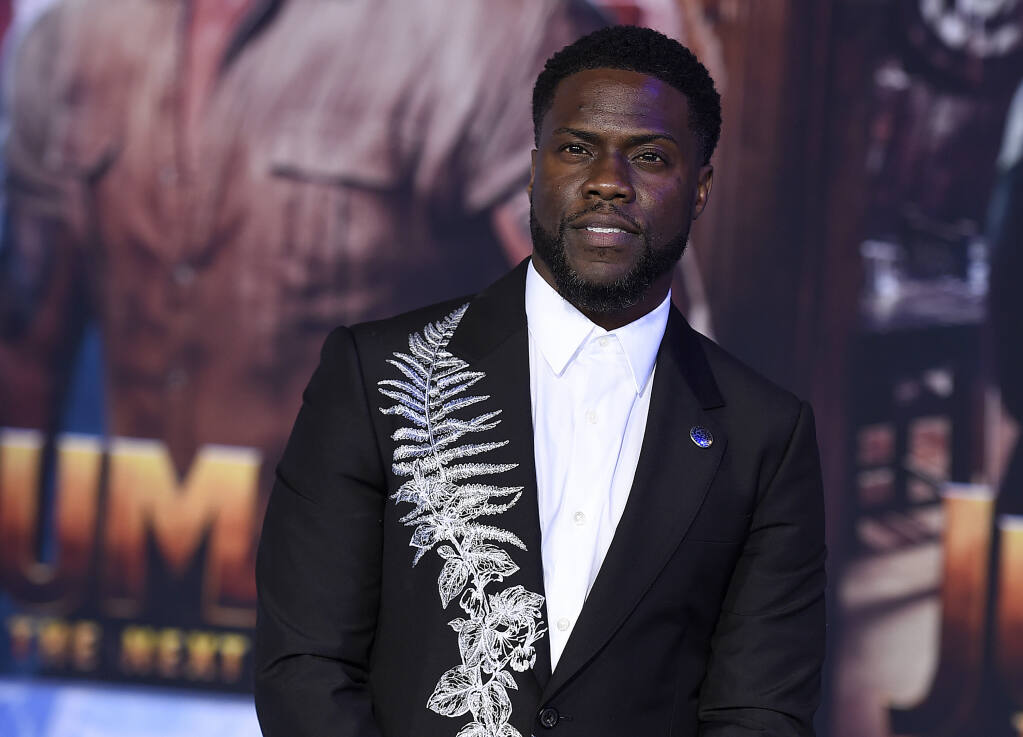 Kevin Hart poses for photographers at the premiere of “Jumanji: The Next Level,” on Dec. 9, 2019, in Los Angeles. Hart performs s part of his stand-up tour Monday, Nov. 28, 2022, at Graton Resort & Casino in Rohnert Park. (Photo by Jordan Strauss/Invision/AP, File)