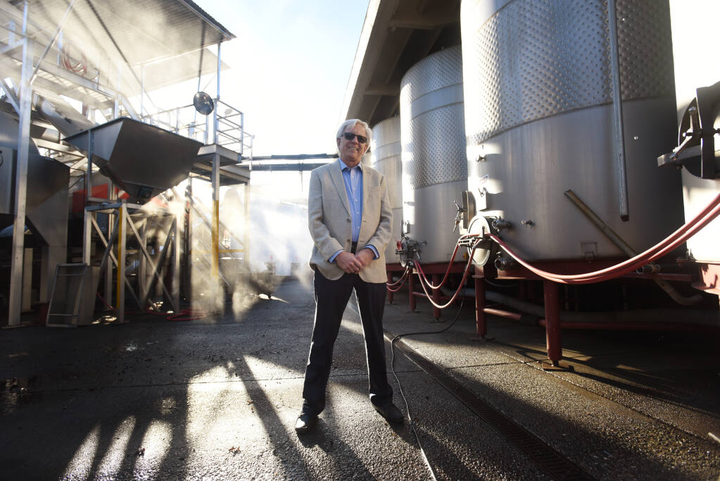 Pat Roney, 65, founder and CEO of Vintage Wine Estates which now fully owns Kunde Family Winery in the wine production area in Kenwood, Calif., on Tuesday, November 30, 2021. (Photo: Erik Castro/for The Press Democrat)