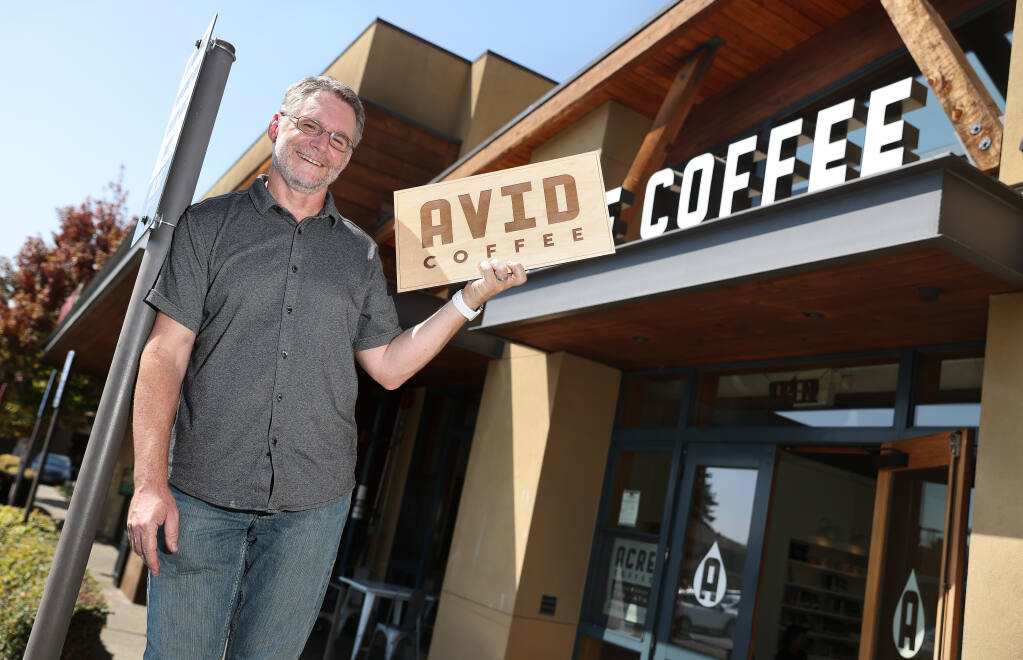 Rob Daly is changing the name of Acre Coffee to Avid Coffee on the one-year anniversary of his ownership. (Christopher Chung/ The Press Democrat)