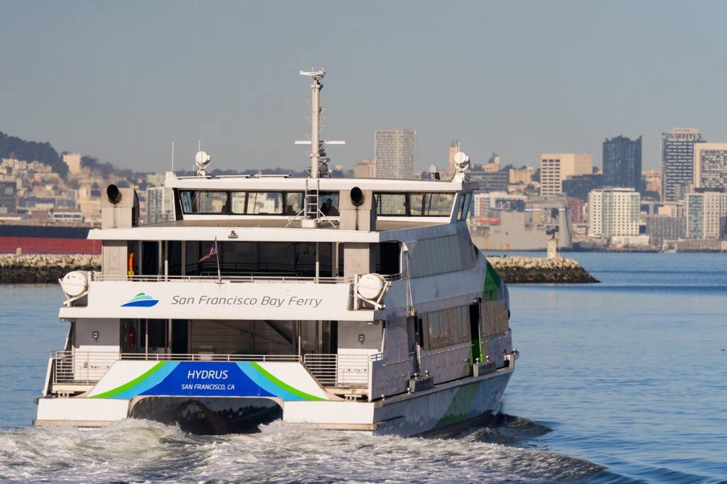Vallejo ferry service to and from San Francisco was cut drastically after the start of the COVID-19 shutdown in March 2020. (courtesy of San Francisco Bay Ferry)