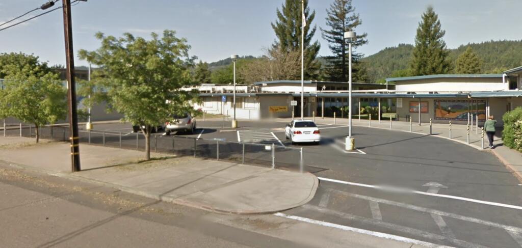 Washington School, in Cloverdale, where officials say a June 9 fight resulted in felony assault charges. (Google Maps)
