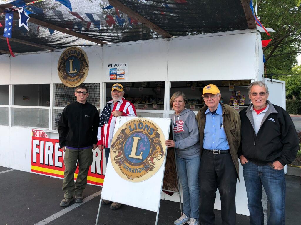 The Sebastopol Gravenstein Lions Club typically holds its annual fireworks sale in the Safeway parking lot in downtown Sebastopol.