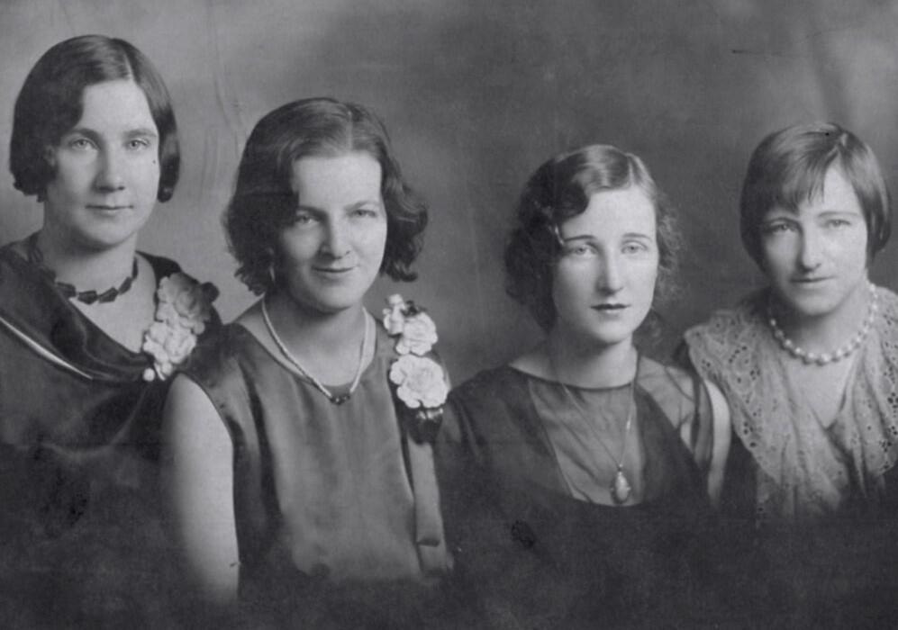 Kate Granice with daughters Celeste “Celie,” Julie and Ramona. Celeste would become the first female editor and co-publisher of the I-T. Ramona is the grandmother of Bill Lynch. (Lynch family)