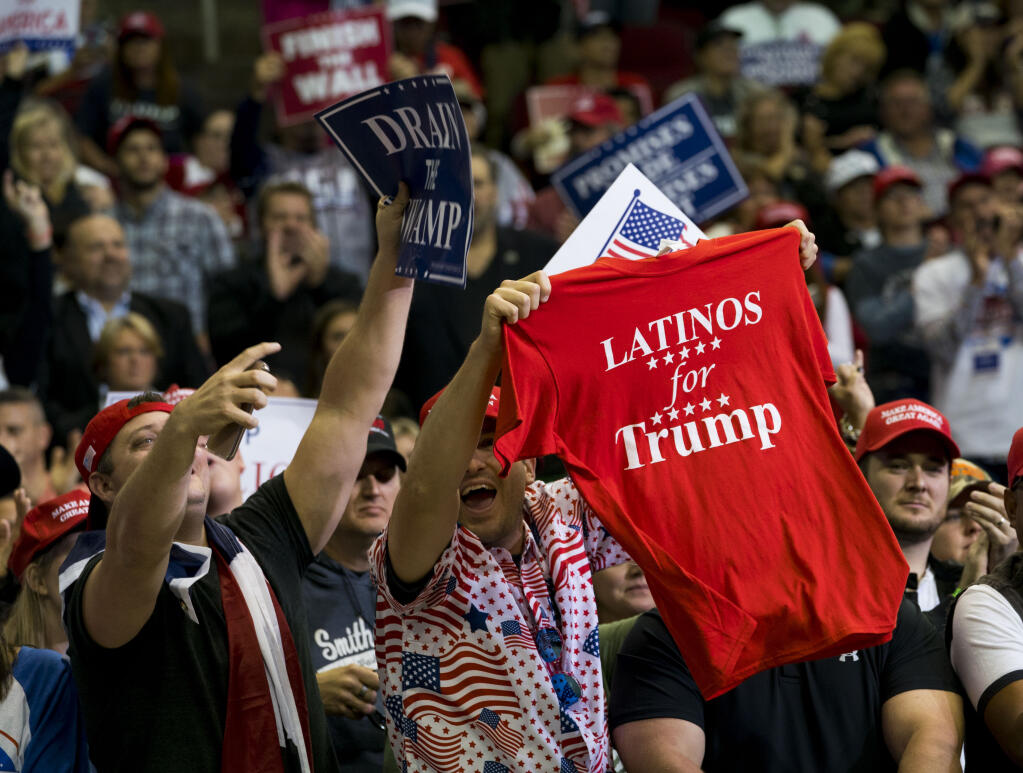 Donald Trump received 38% of the Hispanic vote in 2020, and surveys suggest Republicans could build on that number in future elections. (DOUG MILLS / New York Times)